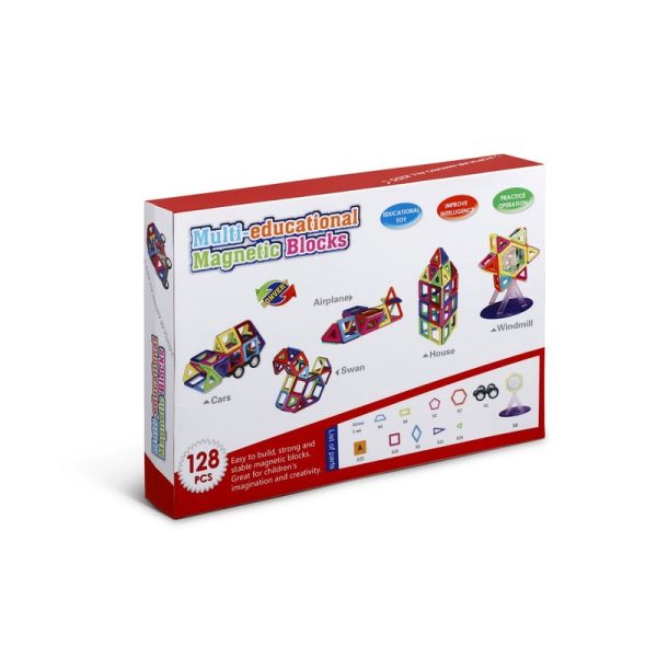 128 Piece Magnetic Block Set - Image 8